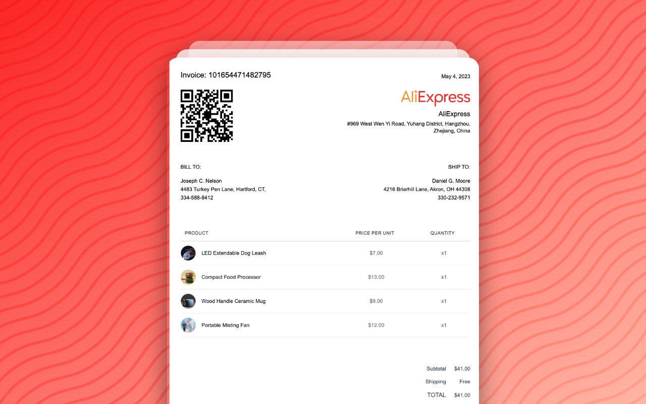 AliBilling - Download AliExpress Invoice截图2