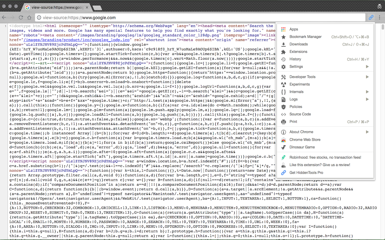 HiddenTools for Google Chrome™截图2