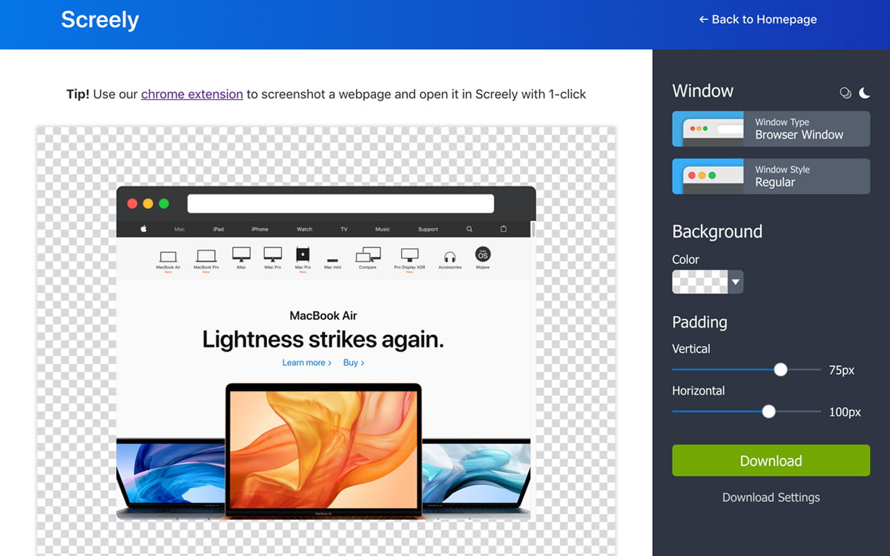 Screely: Instant Browser Mockups截图2
