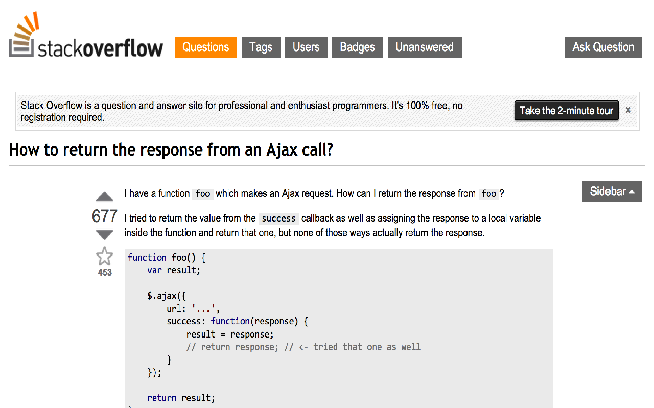 Toggle Stackoverflow sidebar截图2