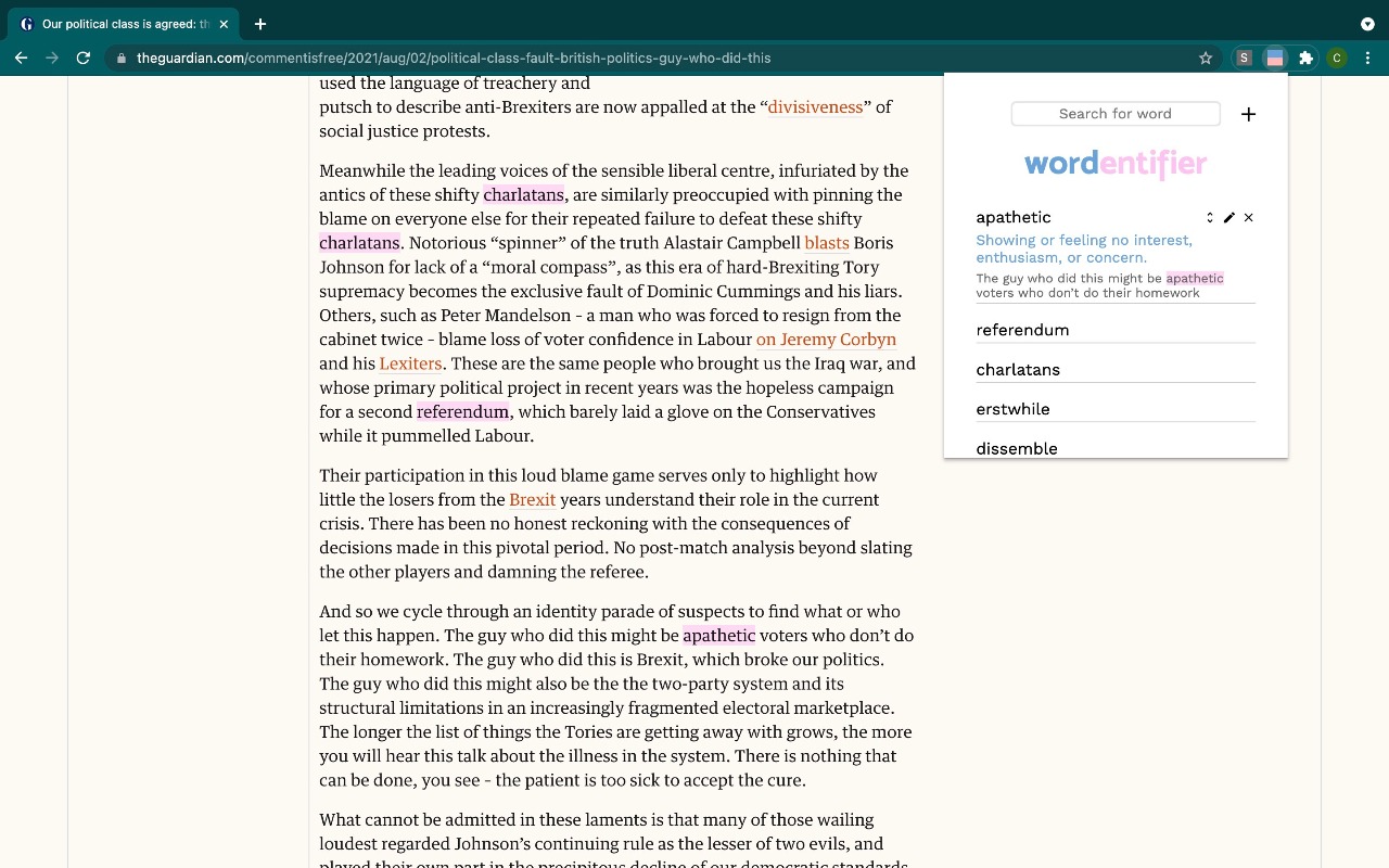 Wordentifier: Improve Your Vocabulary截图1