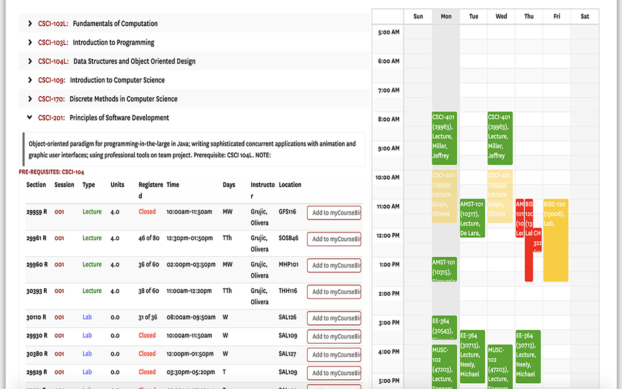 USC WebReg Super Schedule截图1