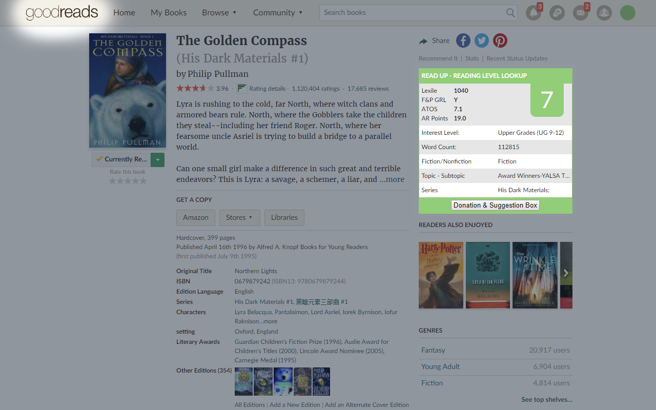 Read Up - look up a book’s reading level截图4