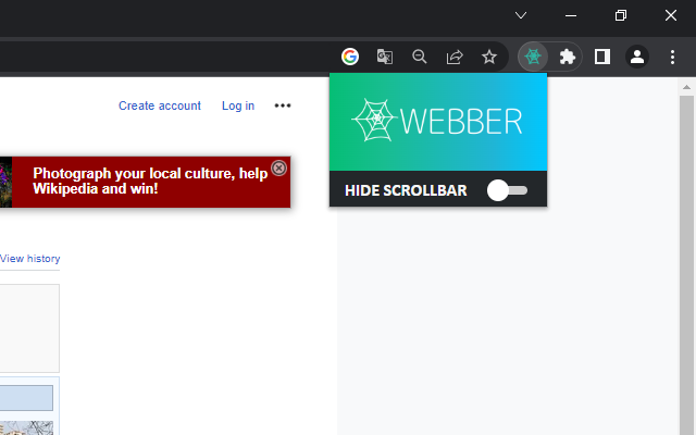 Webber | The scrollbar hider截图1