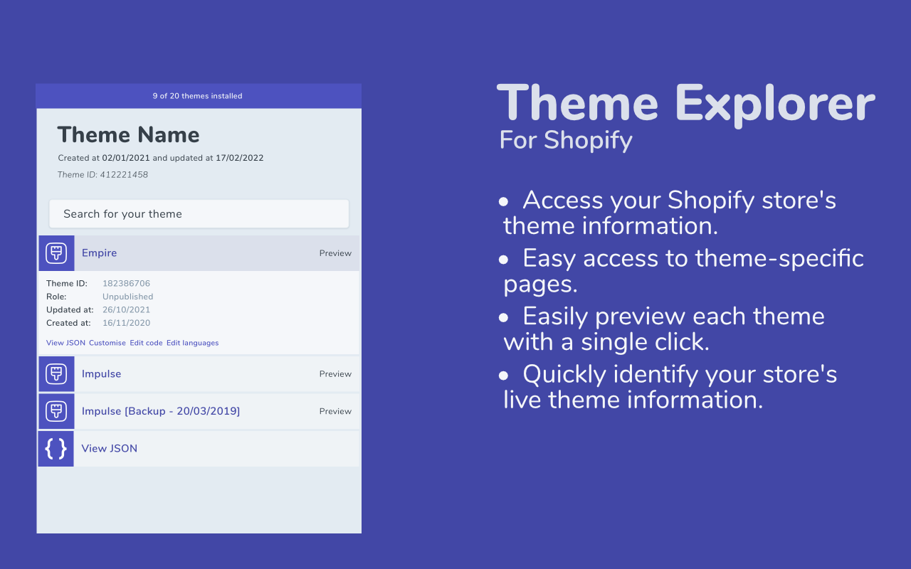 Theme Explorer for Shopify截图2