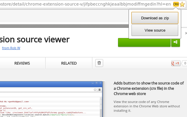 Chrome extension source viewer截图1