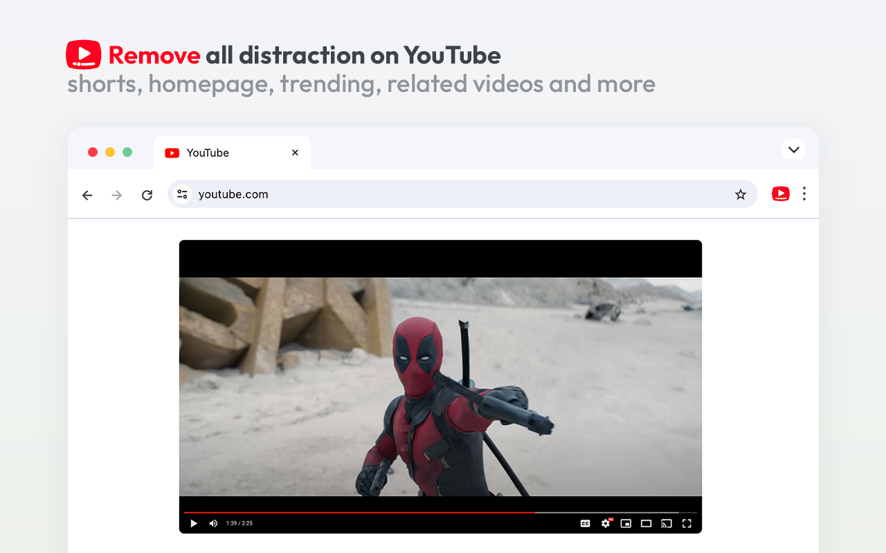 刪除 YouTube Shorts 和推薦截图2