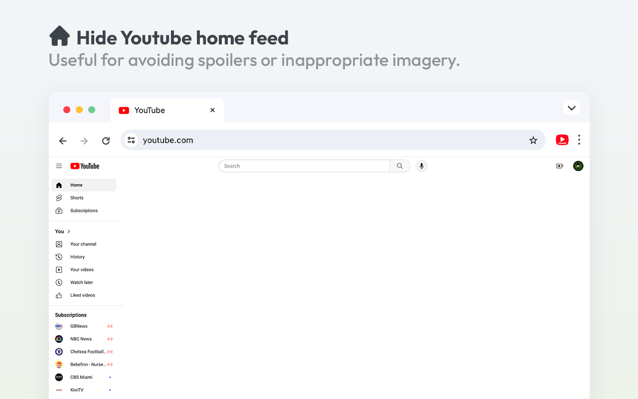 刪除 YouTube Shorts 和推薦截图3