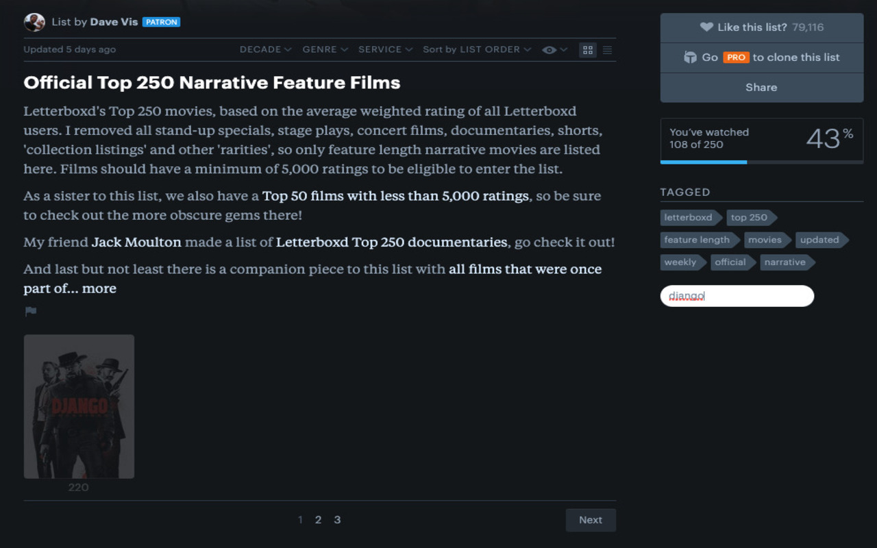 Letterboxd List Search截图1