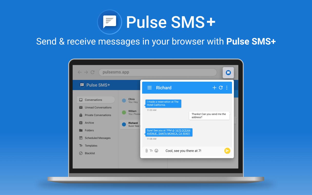 Pulse SMS Extension截图2