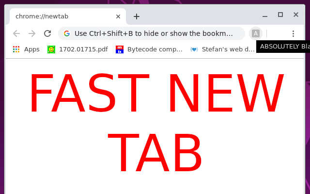 ABSOLUTELY Blank New Tab Page截图1