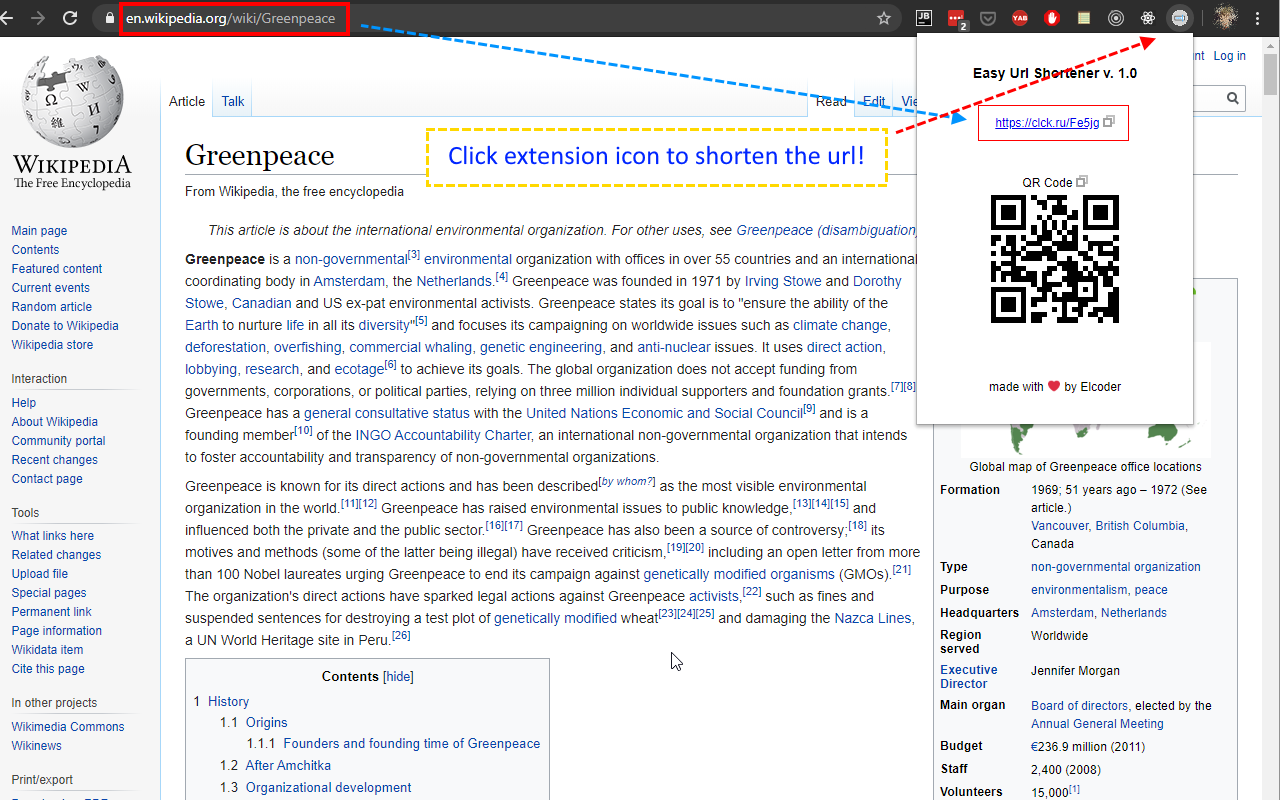 Easy Url Shortener + QRCode generator截图1