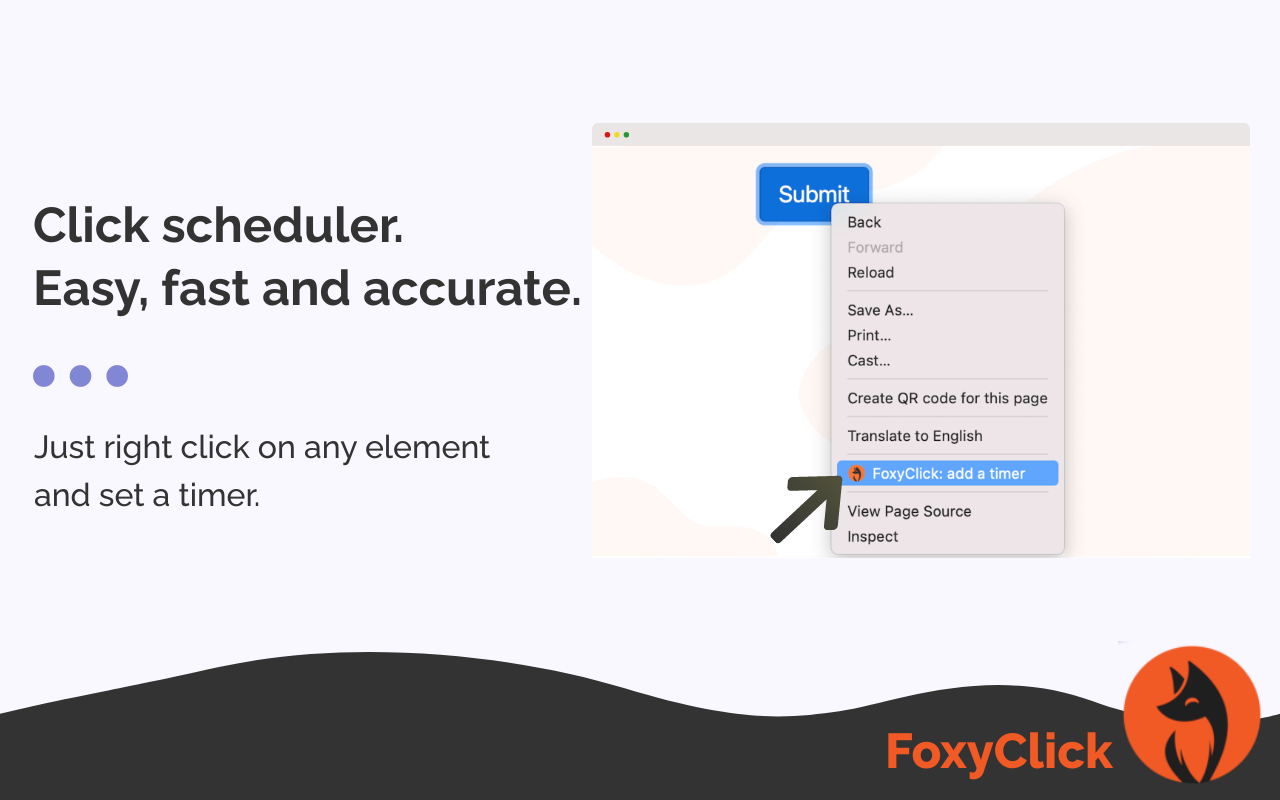 Auto Click Scheduler - FoxyClick截图1