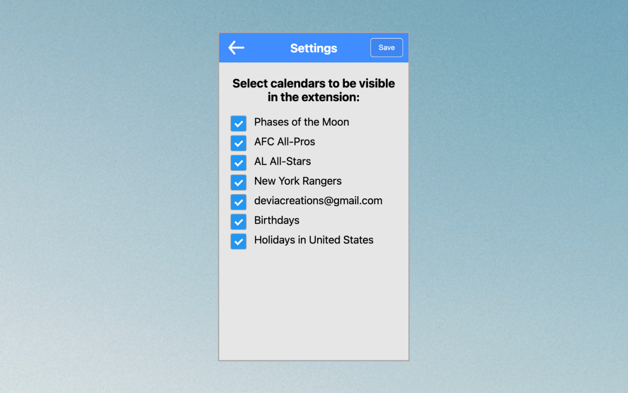 Quick View for Google Calendar截图2