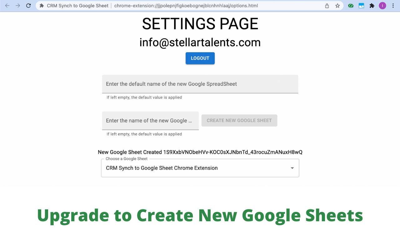 Salesforza Sync Chrome Tabs to Google Sheet截图2