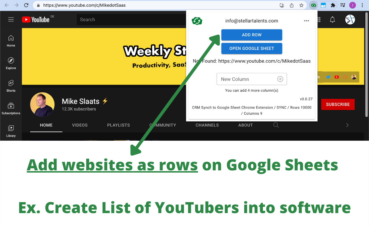 Salesforza Sync Chrome Tabs to Google Sheet截图3