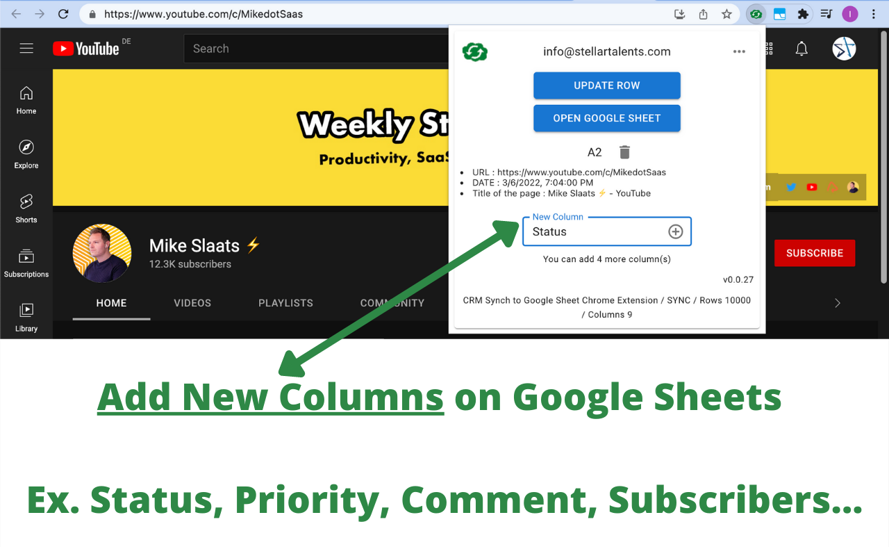 Salesforza Sync Chrome Tabs to Google Sheet截图4