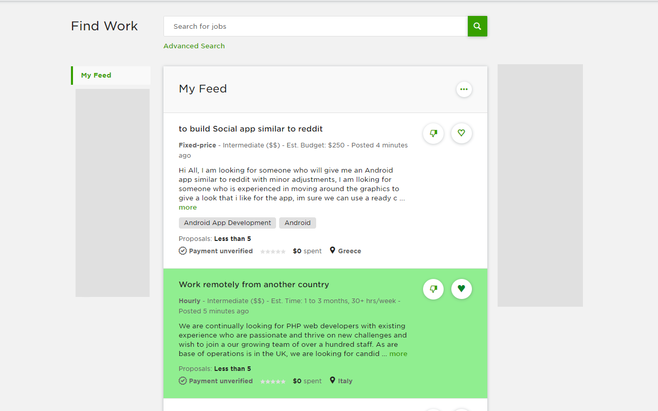 Upwork Liked Job Marker截图1
