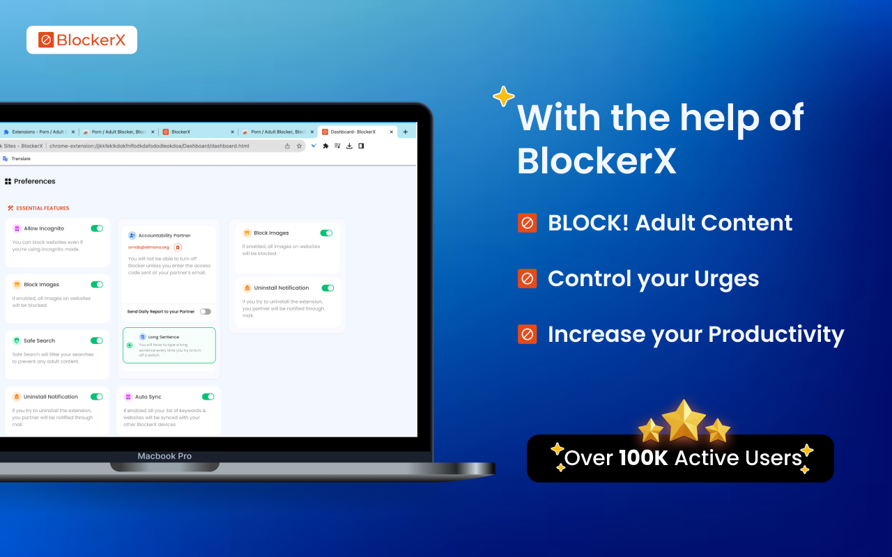 色情/成人网站拦截器,拦截网站 - BlockerX截图3