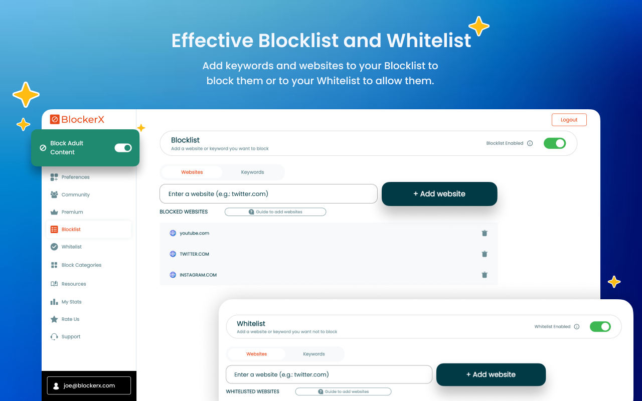 色情/成人网站拦截器,拦截网站 - BlockerX截图5