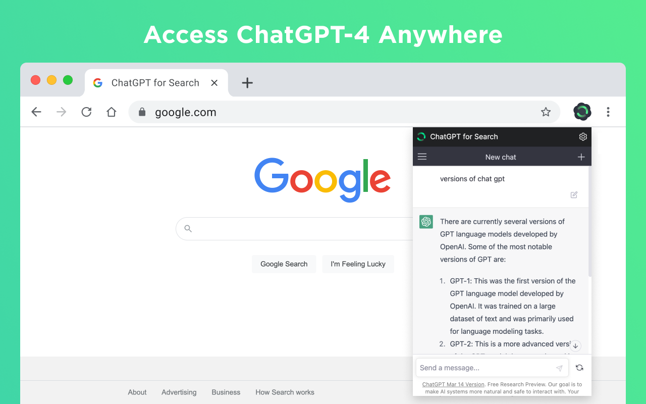 ChatGPT for Chrome - GPT Search截图1