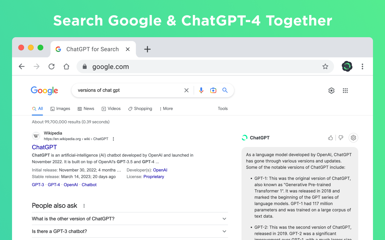 ChatGPT for Chrome - GPT Search截图2