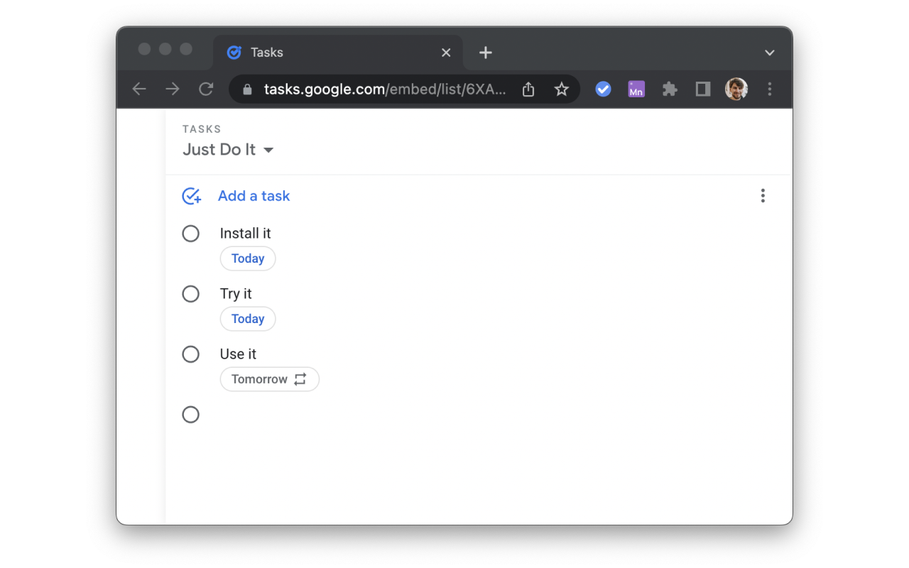 Sidebar for Google Tasks截图1
