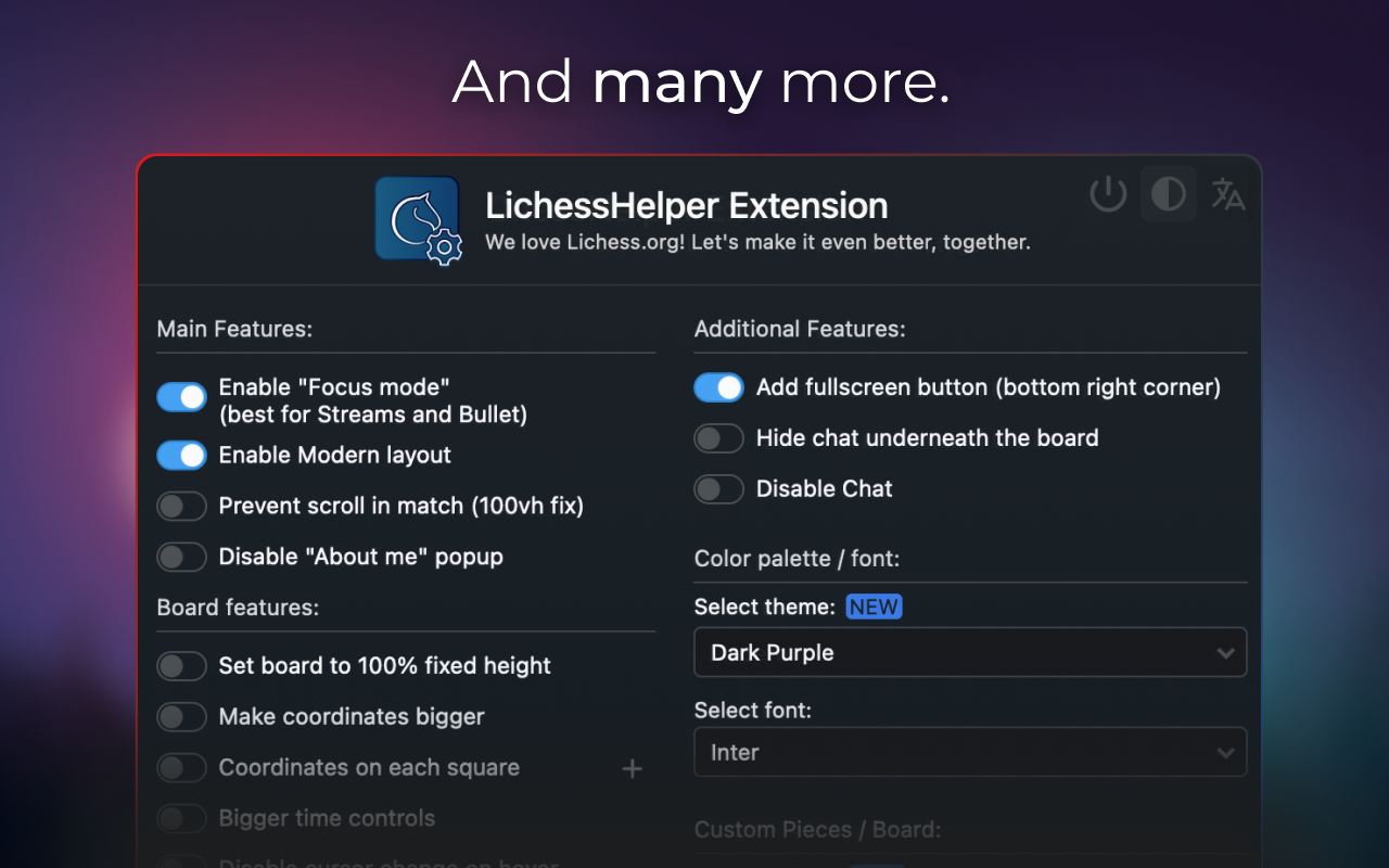 Lichess Custom Themes, Boards - LichessHelper截图2