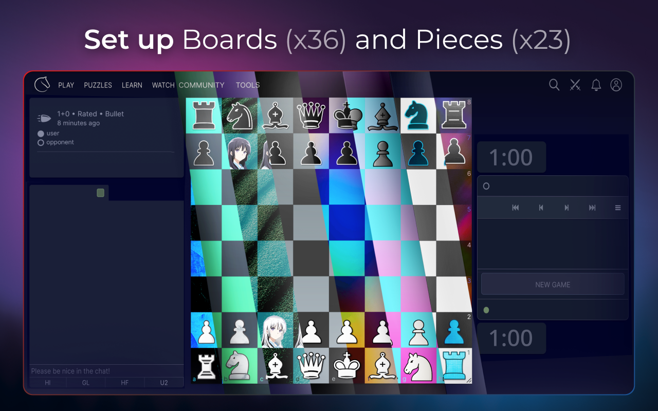 Lichess Custom Themes, Boards - LichessHelper截图3