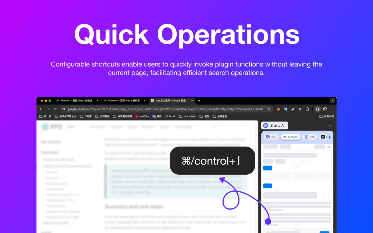 BrainyAI - Browser AI Sidekick for Chat, Search, Read and Summarize截图4