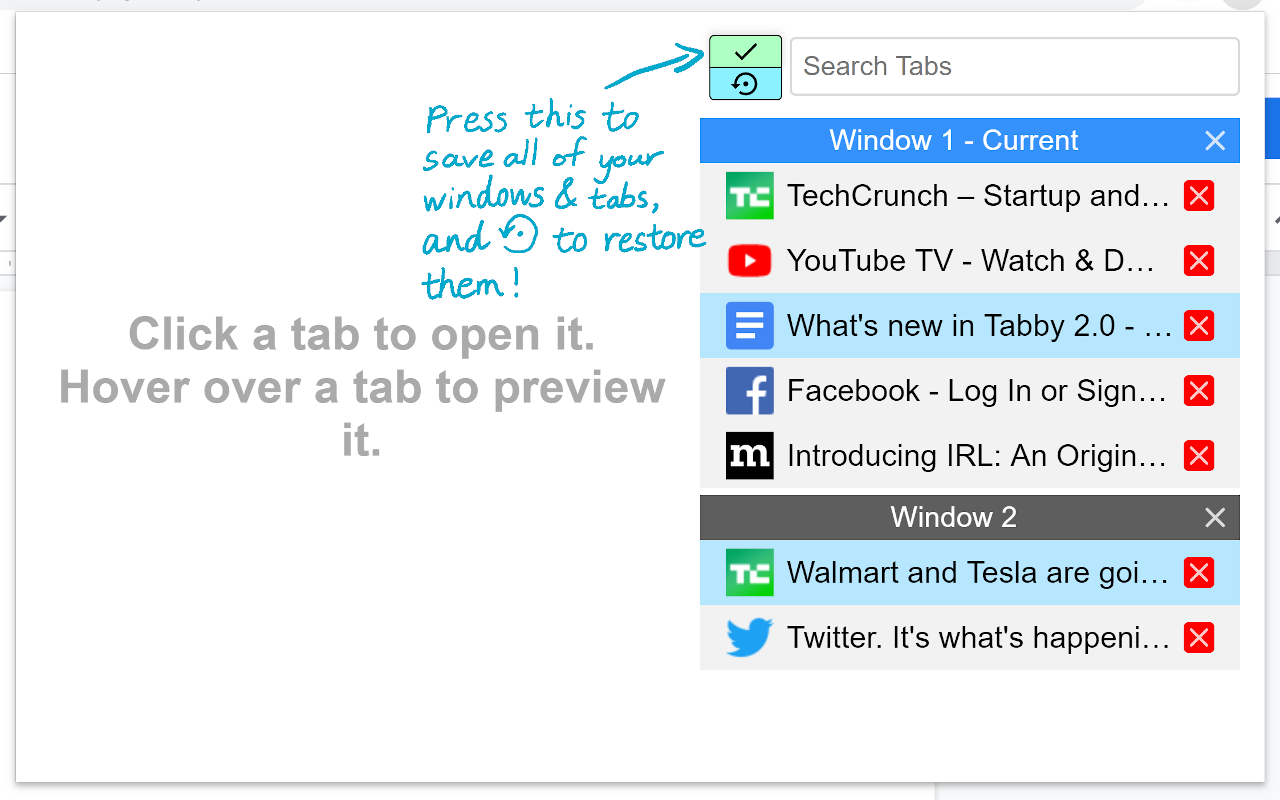Tabby - Window and Tab Manager截图2