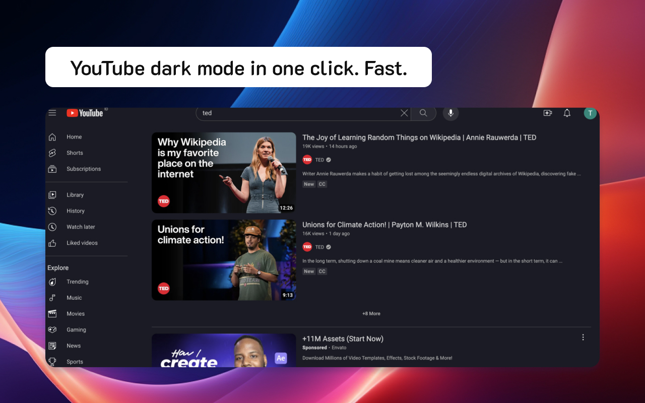 YouTube Dark Mode截图1
