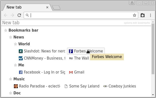 Ultra light newtab page with bookmarks on it截图1