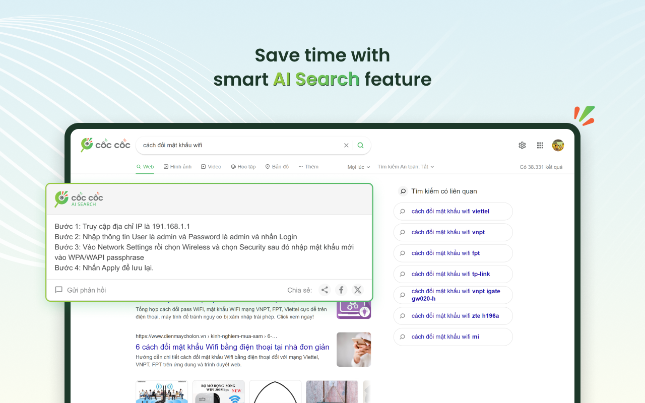 Cốc Cốc Search截图4