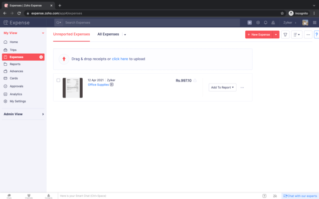 Zoho Expense截图1