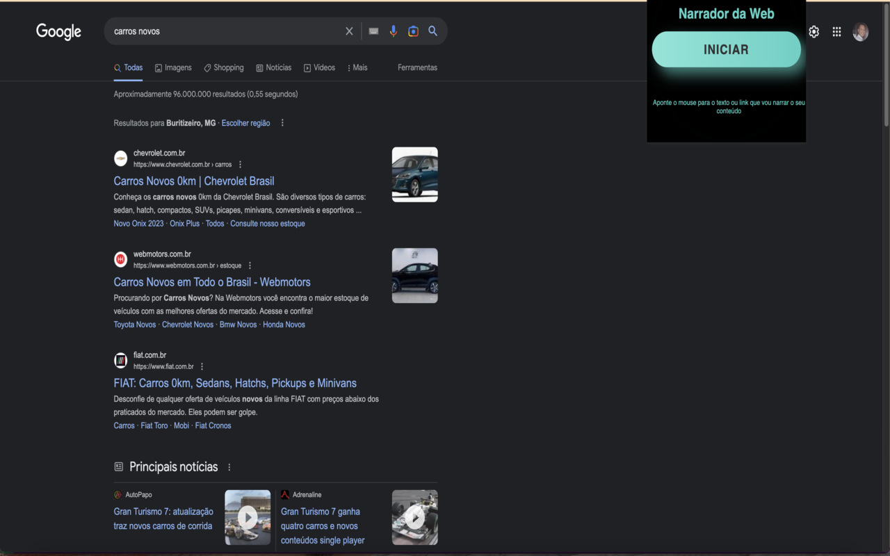 Narrador da web截图1