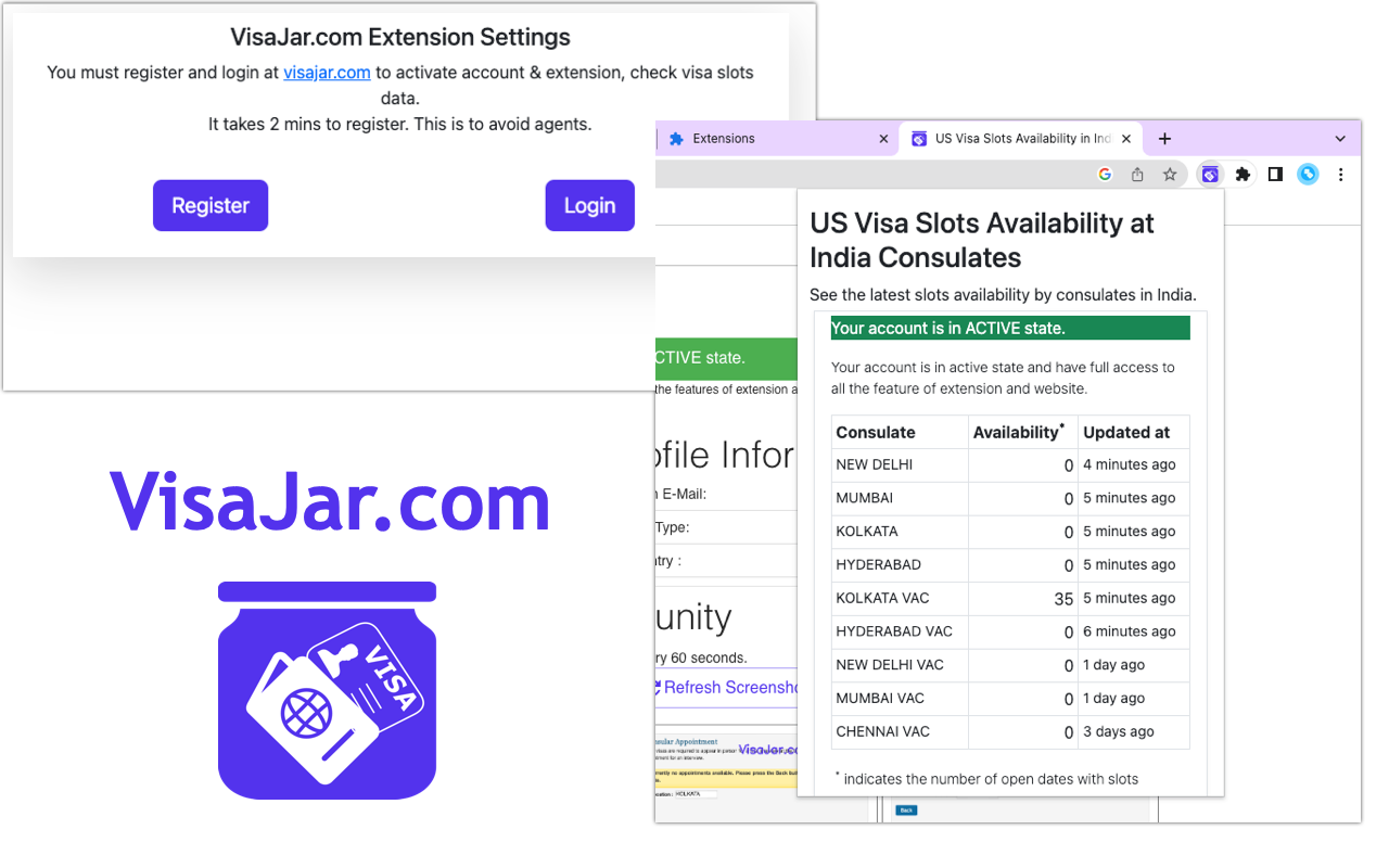 VisaJar - View US Visa Slots at US Consulates截图2