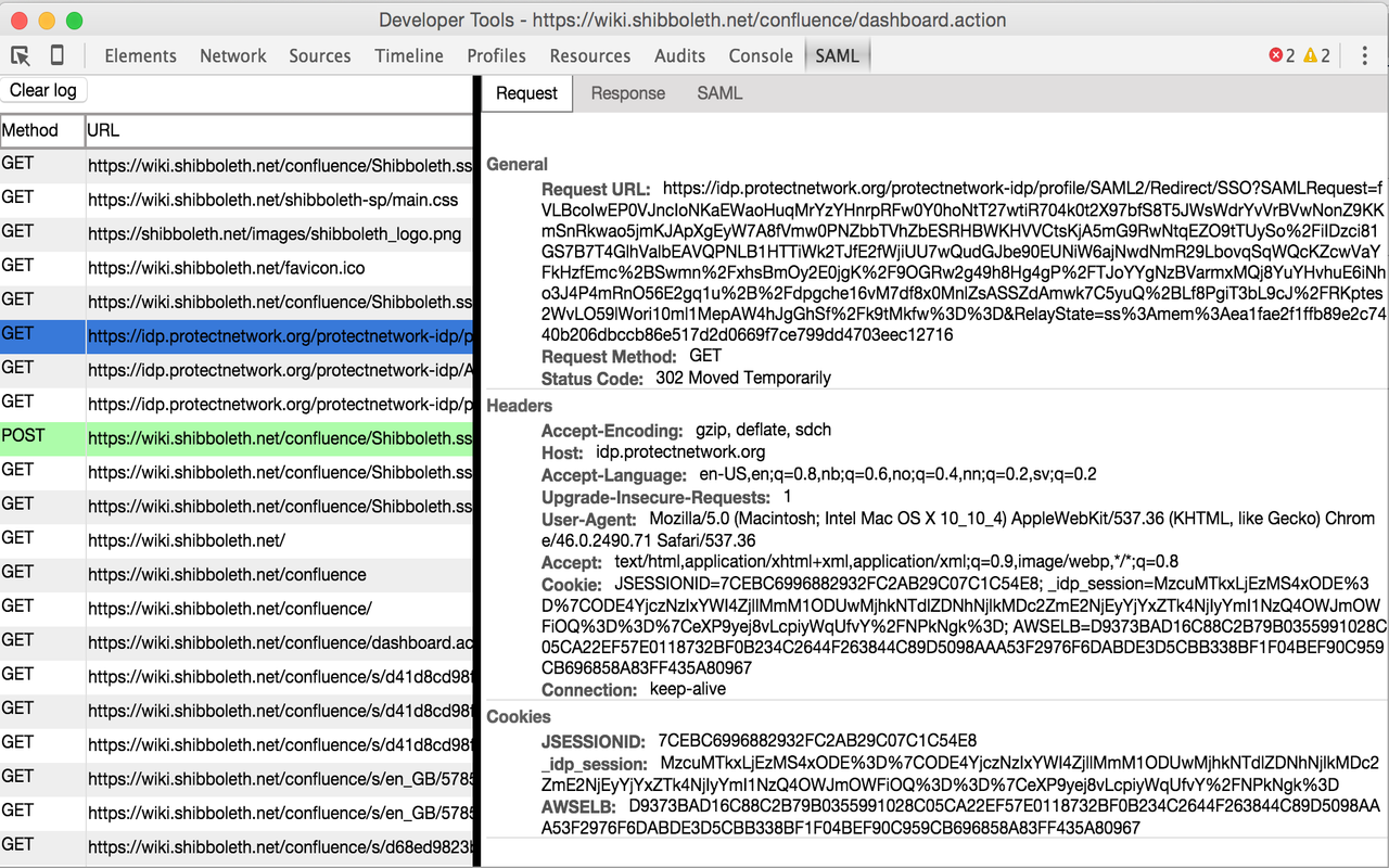 SAML DevTools extension截图2
