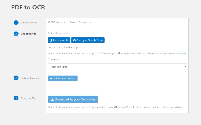 PDF转换为OCR for Google Chrome™截图2