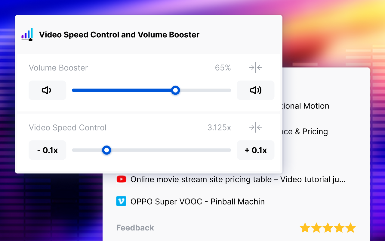 Video Speed Control and Volume Booster截图3
