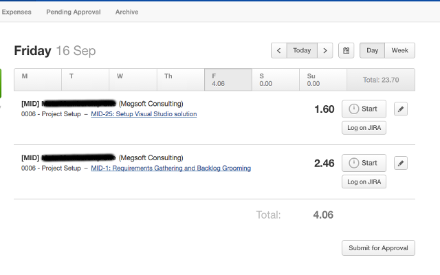 Harvest/Jira worklog integration截图1
