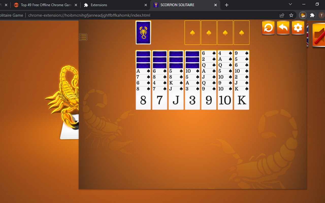 Scorpion Solitaire Game截图1