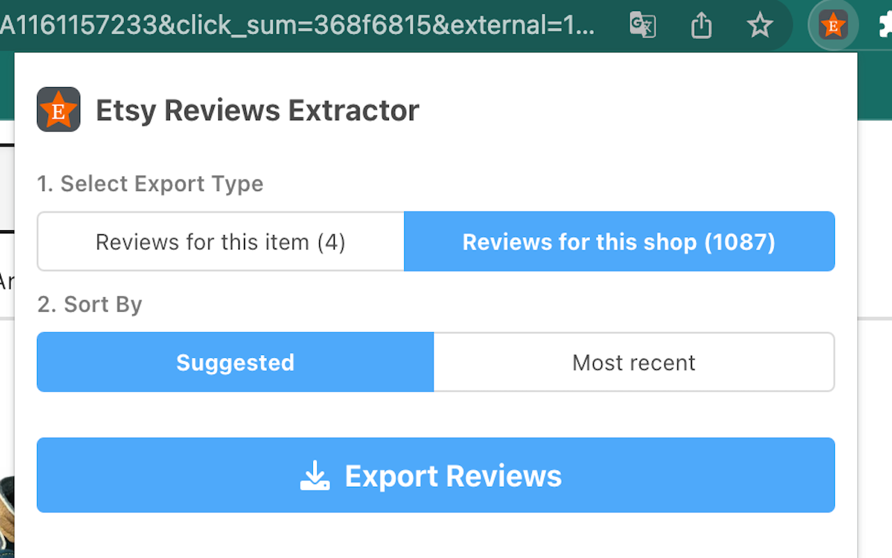 Etsy™ Reviews Extractor截图1