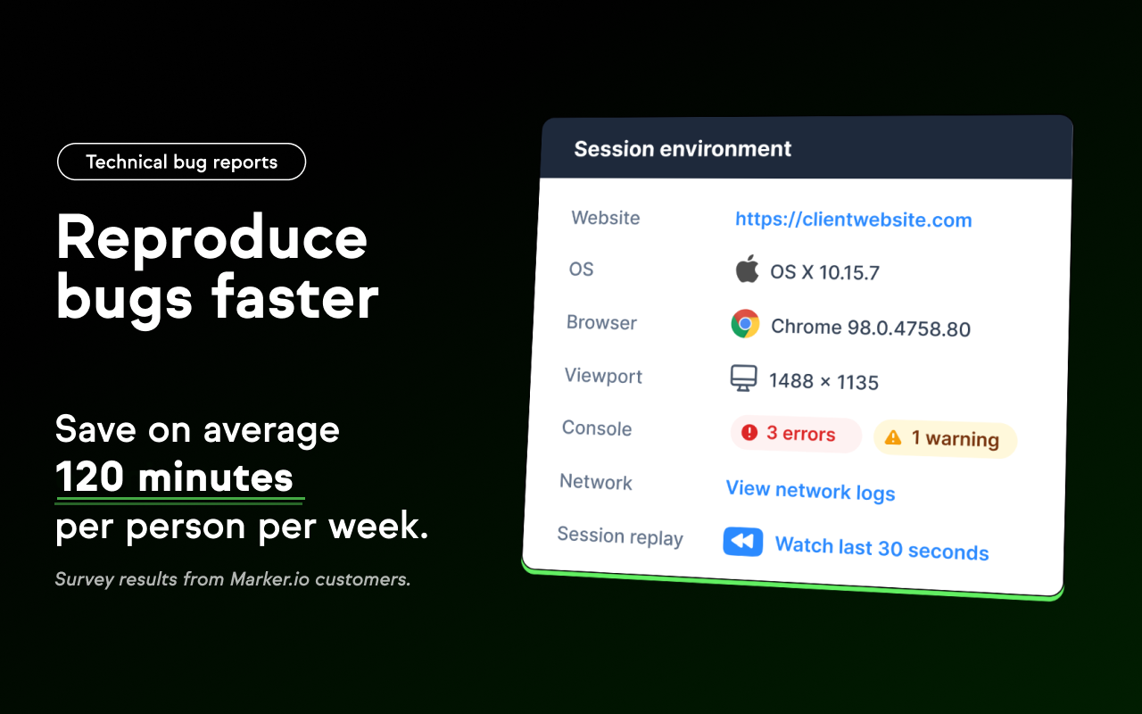Marker.io: Visual bug reporting for websites截图3
