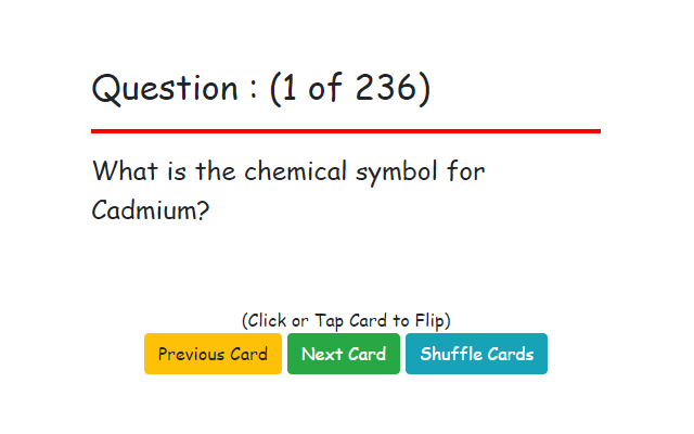 Flash Cards : Periodic Table of Elements截图1