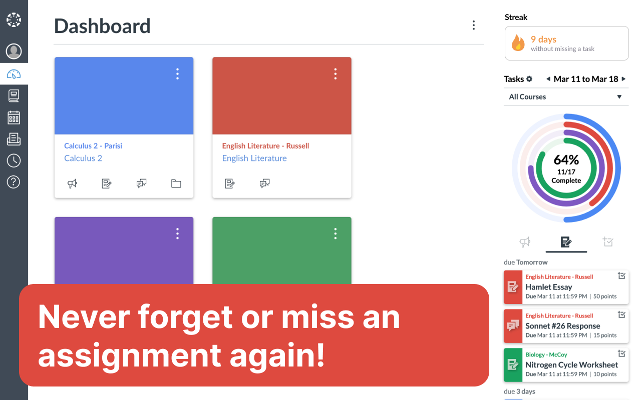 Tasks for Canvas – now supporting Blackboard, D2L Brightspace截图3
