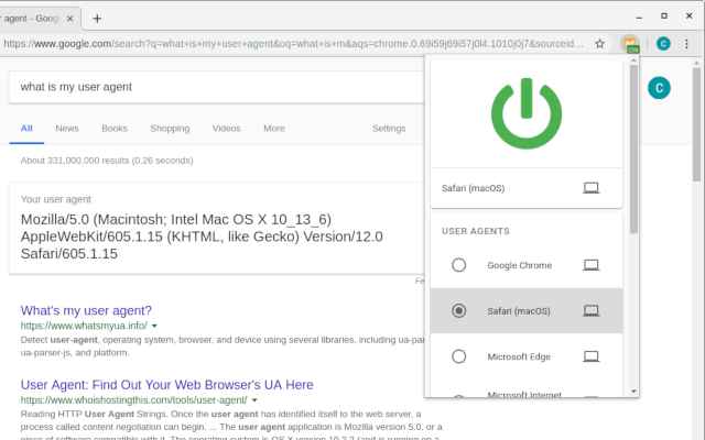 Agentium: User agent switcher截图3