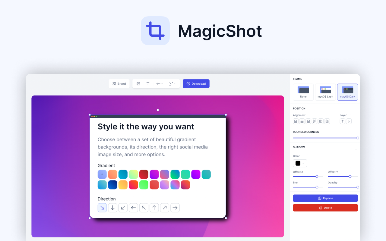 MagicShot - Screenshots made Beautiful截图4