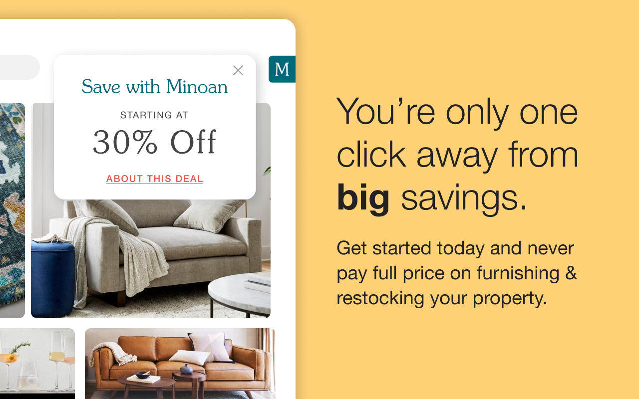 Minoan | Shop & save for your vacation rental截图2