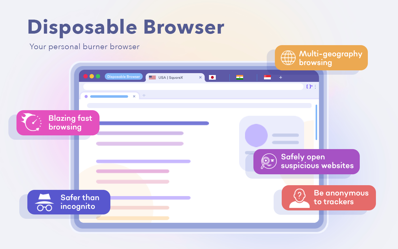 SquareX: Be Secure, Anonymous, Private Online截图4